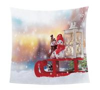 GXBDYD Mantas para Cama De Franela Invierno para Infantil Y Adulto 130X150cm Manta Polar De Felpa De Microfibra Suave para Sofá, 3D Diseño De Moda: Trineo De Muñeco De Nieve Patrón, Cálida Y Transpir