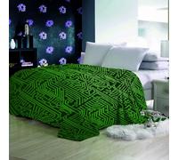 GXBDYD Mantas para Cama De Franela Invierno para Infantil Y Adulto 130X150cm Manta Polar De Felpa De Microfibra Suave para Sofá, 3D Diseño De Moda Verde Patrón, Cálida Y Transpirable