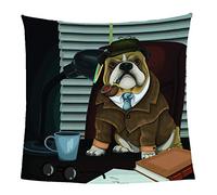 GXBDYD Mantas para Cama De Franela Invierno para Infantil Y Adulto 80X150cm Manta Polar De Felpa De Microfibra Suave para Sofá, 3D Perro con Diseño De Dibujos Animados Patrón, Cálida Y Transpirable