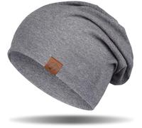 GXCROR Gorro para hombre y mujer, gorro de algodón suave, ligero, transpirable, para todas las estaciones, gris, Talla única