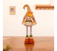 Gxdamxz Elfo Hecho a Mano, Decoración de Duende Gnomo para Interiores, Figuras de Espantapájaros Duendes Hechos para Pascua, Navidad - Naranja