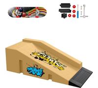 Gxdamxz Mini Skate Doigt & Rampe, Finger Skateboard Accessoires Entraînement - Forme B