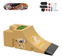 Gxdamxz Mini Skate Doigt & Rampe, Finger Skateboard Accessoires Entraînement - Forme C