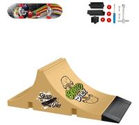 Gxdamxz Mini Skate Doigt & Rampe, Finger Skateboard Accessoires Entraînement - Forme E