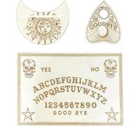 Gxdamxz Ouija - Tabla de madera para brujas con planchette, juego de mesa místico para tarot y brujas
