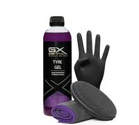 GxDetail Gel Abrillantador de Neumáticos y Plásticos Exteriores para Coche 500ml. - Brillo Duradero y Protección UV - Acabado Brillo sin Residuos Grasos - Fórmula de Larga Duración
