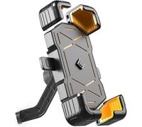 GXDFC Soporte Movil Moto para Yamaha Tmax530 Tmax 530 TMax 530, Rotación 360° Antivibración Suporte Telemóvel Moto Soporte Accesorios Porta Movil Moto Biciclet,Rearview Mirror Holder-Yellow