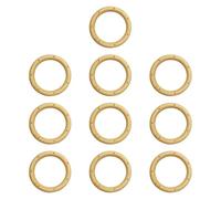 Gxdqxxd 10 Piezas Círculos de Madera Perforados Anillos para Colgantes Conector de Manualidades Aros Artesanías Material Suave Recomendado para B, 7 Cm 7 Agujeros, Individual