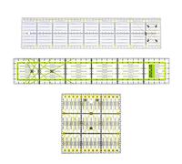 Gxdqxxd 3 Piezas Regla de Patchwork para Quilting Costura Plantilla de Corte Acrílica Herramienta para Medición Exacta con Guías de Ángulo Adecuada para, 3