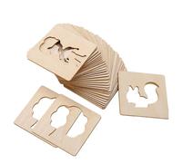 Gxdqxxd Plantillas de Madera para Niños, Herramientas de Arte para Manualidades, Pintura Y Dibujo, 32 piezas