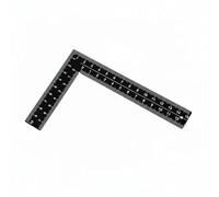 Gxdqxxd Regla de Ángulos Herramienta de Medición Carpintero Acero Inoxidable Doble Cara Grabado Alta Precisión Adecuada para Carpinteros y Trabajos de Construcción, Negro, 150x100mm Grosor 1.2mm