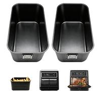 GXF Bandeja para freidora de aire Breville Halo Flexi, 2 piezas de 9.65 pulgadas de largo x 5.63 pulgadas de ancho x 4.92 pulgadas de alto, cestas de cocina de acero inoxidable, piezas de repuesto