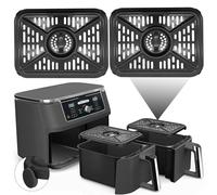 GXF Sartén para Parrilla Ninja Foodi AF500EU 10.4L 7 en 1 AF400EU 9.5L 6 en 1 DualZone 2 cajones, freidora de Aire de Repuesto, Accesorios de Bandeja para Parrilla, Apta para lavavajillas