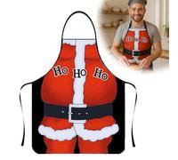 GXGM 1 Pieza de Papá Noel lantal Sexy, Delantal Barbacoa Hombre, Idea de Regalo para Hombres y Mujeres