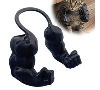 GXGM 1 Pieza Gato Divertido con Brazos Musculosos,Disfraces de Gatos para Mascotas, Accesorios Decorativos Creativos para el Cuello con Músculos, Trajes para Gatos, L (Negro)