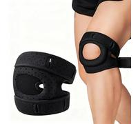 GXGM 1 Pieza Rodillera para Rótula, Para Rótula con Tendón Rotuliano Incorporado,Estabilizador de Rodilla Transpirable,Protege las Rodillas y las Articulaciones,Apto para Hombres y Mujeres (Negro)