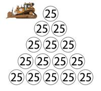 GXGM 15PCS Adhesivo De SeñAl De 25 Km/H, Pegatina De 25KM/H Adhesivos Para Tractores, Camiones, Remolques, Etc. Adhesivo De SeñAl De LíMite De Velocidad En Carretera, Adhesivo De 25 Km/H