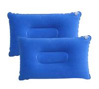 GXGM 2 cojines inflables de 34 x 22 cm, para el cuello, para la playa, para camping, viajes, color azul