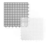 GXGM 2 Pcs Aplicable a de Bañera Bebe Alfombrilla Antideslizante para Ducha,se puede unir Alfombrilla Antideslizante para Niños,Alfombrilla para Piscina,170 g (Gris Oscuro+Blanco)