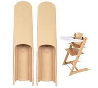 GXGM 2 Piezas Cubrepiernas Para Silla De Comedor Infantil,Juego De Deslizadores Ampliado Compatible Trona Portátil/Stokke Tripp Trapp(Color Madera)