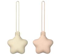GXGM 2 piezas de porta chupetes de silicona, porta chupetes de viaje, accesorios útiles para bebés, caja práctica (beige/color carne)