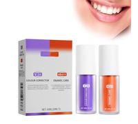 GXGM 2 Piezas Kit de Reparación de Dentífrico, Blanqueador Dental, Eliminación de Manchas Dentales, Reparación de Encías, Aliento Fresco, Unisex (Naranja + Violeta)