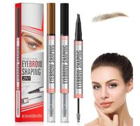 GXGM 2 Piezas Lápiz de cejas Microblading resistente al agua, Cejas Maquillaje, Eyebrow Pencil, Lápiz de cejas 2 en 1 y gel sellador, Maquillaje para cejas que crea trazos que imitan el vello