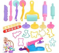 GXGM 28 Piezas Kit Plastilina, Accesorios Plastilina, Juego de Plastilina para Niños de 3 Años, Accesorios y Moldes Plastilina Incluidos, Juego Plastilina 3 Años, Herramientas Plastilina para Niños