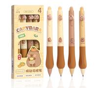 GXGM 4 Piezas Bolígrafos Capibara, Bolígrafo de Gel Borrable Capibara, Set de Papelería, 0.5mm