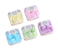 GXGM 5 Cajas de Pastillas de jabón Desechables, jabon portatil, jabón Viaje,jabón Limpieza Papel,jabon Escamas(Aprox. 70-80 Pastillas por Caja)