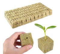 GXGM 50 Piezas Cubos de Lana de Roca, Cubos De Cultivo Hidropónicos, Jardín Cubos De Cultivo Hidropónicos para Siembra, Plantación, Hidropónica, 2.5 x 2.5 x 2.5 cm