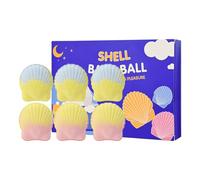 GXGM Bolas de Baño Perfumadas con Forma de Concha, Aromaterapia Relajante, Hidratación y Cuidado de la Piel, Espuma Rica y Colores Vivos, Regalo Original para Mujeres, Set de 6