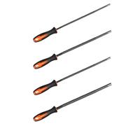 GXGM Limas de Motosierra de 4 Piezas, Soporte de Motosierra, Mini Lima, Lima de Motosierra, Lima con Mango, Disponible en 3,2 mm, 4,0 mm, 4,8 mm, 5,2 mm, Adecuada para Motosierra de Bricolaje