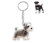 GXGM Llavero con forma de cápsula para guardar pelo de perro, Regalo conmemorativo único para los Amantes de Las Mascotas, Schnauzer