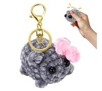 GXGM Llavero HáMster Triste, Hamster Triste,Peluche Meme HáMster Triste, Peluche HáMster Triste Tejido a Mano, Regalos Llavero HáMster