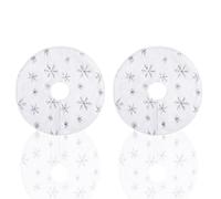 GXGM Manta para árbol de Navidad, falda de árbol de Navidad de felpa blanca, manta para árbol de Navidad con alfombra de lentejuelas de copo de nieve, redonda (38 cm)