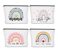 GXGM Set de regalo de Acción de Gracias,Regalos Profesora,Regalo Seño Guarderia,Contiene 4 bolsas de cosméticos portátiles,Un regalo de acción de gracias para ancianos, maestros y amigos