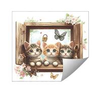 GXGM Vinilos decorativos,motivo de gato, decoración para el hogar, cocina, salón, frigorífico, habitación infantil, armario