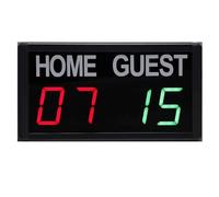 GXGSDM Marcador LED de 4 bits, Marcador Digital for Juegos, con Control Remoto, Brillo Ajustable en 5 Niveles, Montaje en Pared, Apto for Tenis, Baloncesto en Interiores y fútbol.