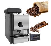 GXGSDM Tostadora de café, cafetera con sistema de doble control y pantalla LCD, bandeja, filtro de humo, entrada de acero inoxidable, ventana de visualización, for uso doméstico o comercial.(220V)