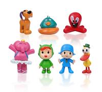 Gxhong Pocoyo Figures Decoración para Tartas de cumpleaños, Minifiguras Juguetes Cumpleaños Pastel Decoración Suministros, 7Pcs Mini Juego de Figuras Tarta Decoración,Cake Decoración Mini Figuras Set