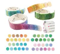 Gxhong Washi Tape Set,4 Rollos Cintas Washi Tape Decorativa Cinta Vintage Cinta Adhesivas Adhesiva de Colores,para DIY Crafts Scrapbooking,Diario,Fotos,Sobres,Tarjetas(Redondo)