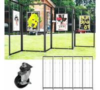 GXILUK Expositor de Pinturas Plegable y Deslizante con Ruedas, de Aluminio, con Doble Cara, para galerías, escuelas y museos.