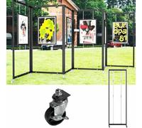 GXILUK Expositor portátil de Doble Cara con Ruedas para galerías, escuelas y museos.