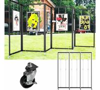 GXILUK Expositor portátil de Doble Cara con Ruedas para galerías, escuelas y museos.