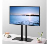 GXILUK Soporte Universal para TV, Soporte de Escritorio para TV, Base con Patas de Altura Ajustable, Apto para televisores de 32 a 70 Pulgadas con Base de Vidrio Templado Grueso