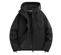 GXJIXf 3-in-1 Fall-Winter Coats with Hood, 2026 New Snow Ski Jacket, Waterproof Windproof, Fleece Lined, for Women and Men (Black,S)