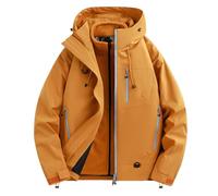 GXJIXf 3-in-1 Fall-Winter Coats with Hood, 2026 New Snow Ski Jacket, Waterproof Windproof, Fleece Lined, for Women and Men (Orange,M)