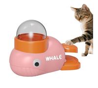 GXJIXf Cat Treat Slot Machine, Interactive Toy Trainer for Cats and Dogs, Dog Puzzle Feeder, Whale-Shaped, Pet Puzzle Toy (Pink)