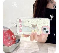 GXJIXf Christmas Light-Up Phone Case, Incoming Call LED Flash Case, Cute Merry Christmas Phone Case, for iPhone 17/16/15/14/13 (17promax,Horizontal Cat)
